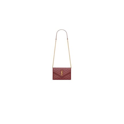 YSL cassandre chain wallet in lambskin