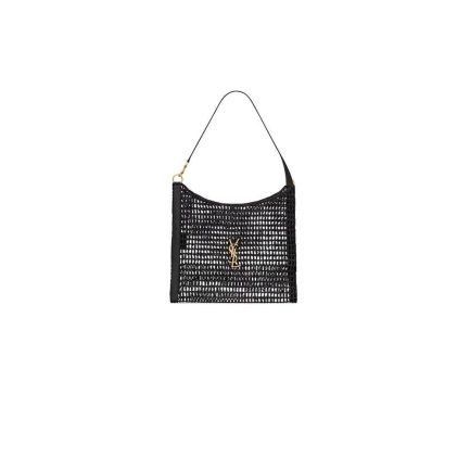 YSL Oxalis Bag in Raffia Macramé
