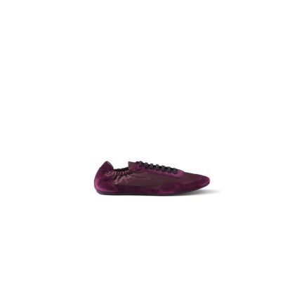 PRADA Collapse Re-Nylon and suede sneakers