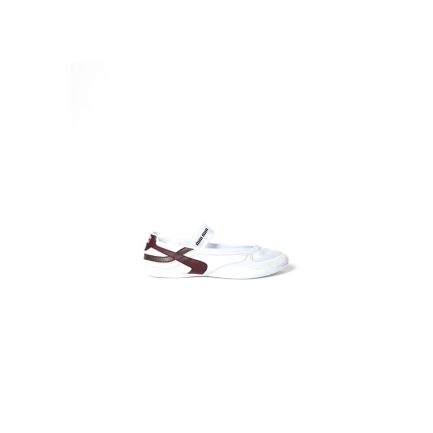 MIUMIU Gymnasium technical fabric and suede ballerinas