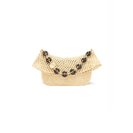 Loewe Medium Ola bag in raffia and calfskin(HIGH-END GRADE)