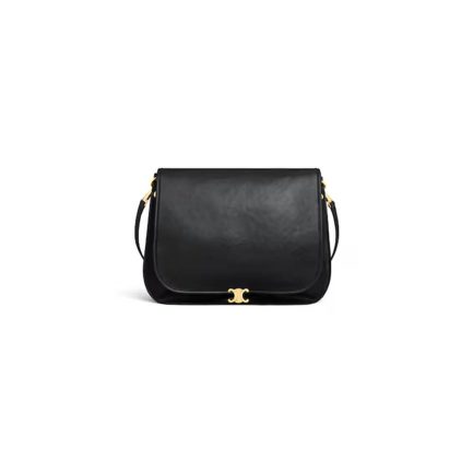 CELINE SOFT TRIOMPHE BESACE IN SUPPLE SHINY LAMBSKIN(HIGH-END GRADE)