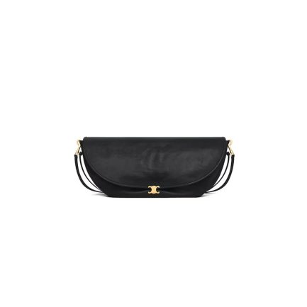 CELINE HALFMOON SOFT TRIOMPHE BAG IN SUPPLE SHINY LAMBSKIN(HIGH-END GRADE)